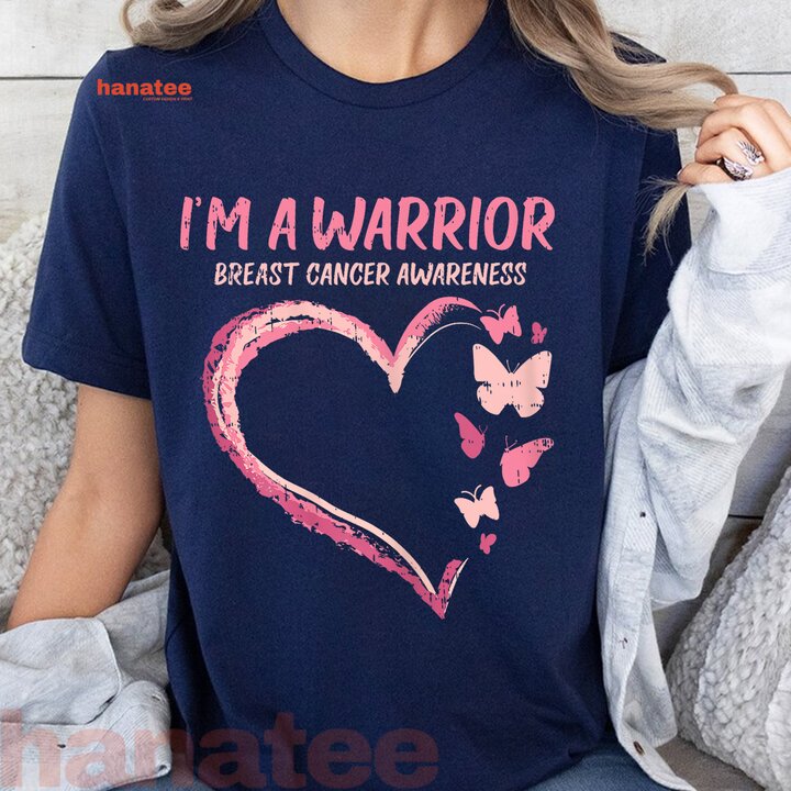 Warrior Heart Butterfly Breast Cancer Awareness  