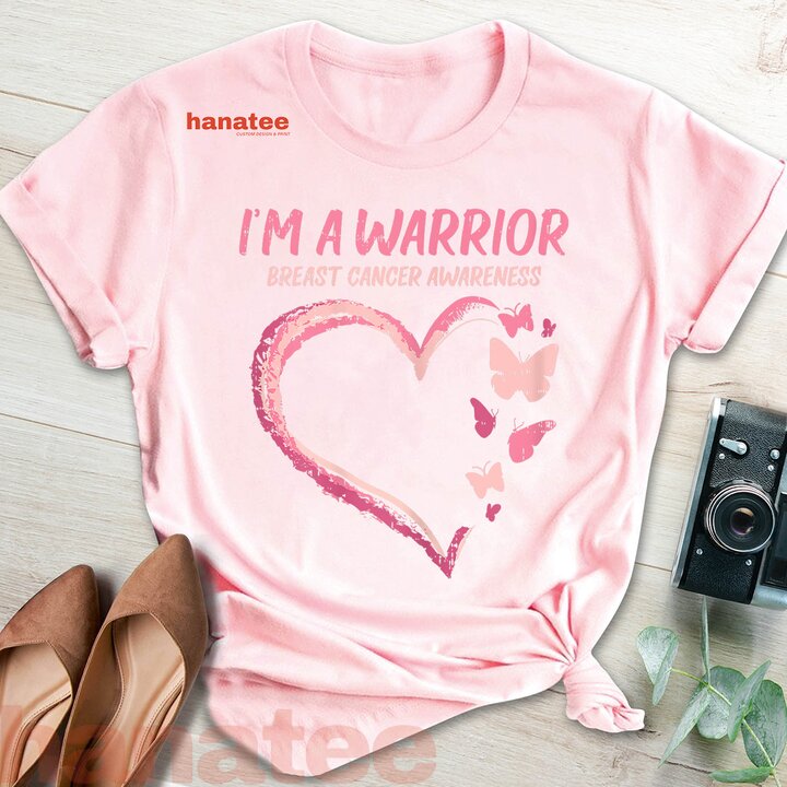 Warrior Heart Butterfly Breast Cancer Awareness  