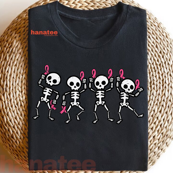 Skeletons Pink Ribbon Breast Cancer 