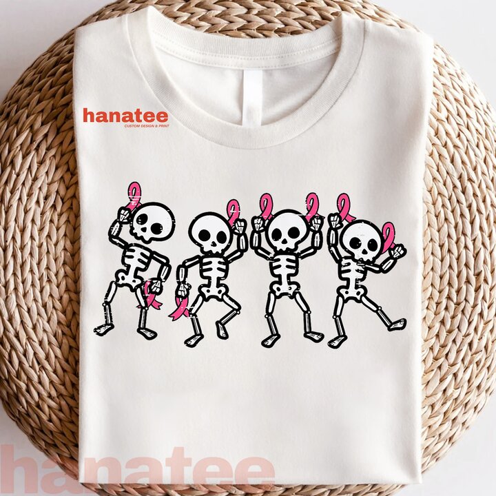 Skeletons Pink Ribbon Breast Cancer 