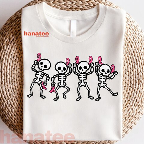 Skeletons Pink Ribbon Breast Cancer 
