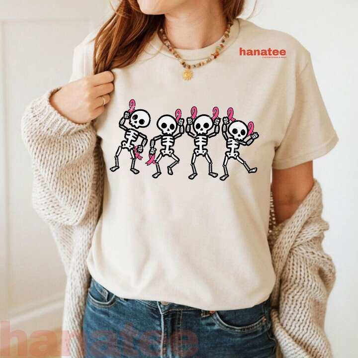 Skeletons Pink Ribbon Breast Cancer 