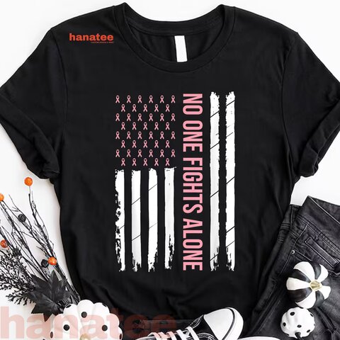 Pink Ribbon USA Flag Breast Cancer Awareness