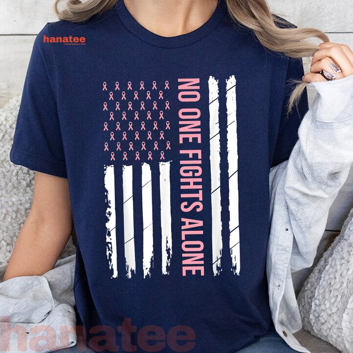 Pink Ribbon USA Flag Breast Cancer Awareness