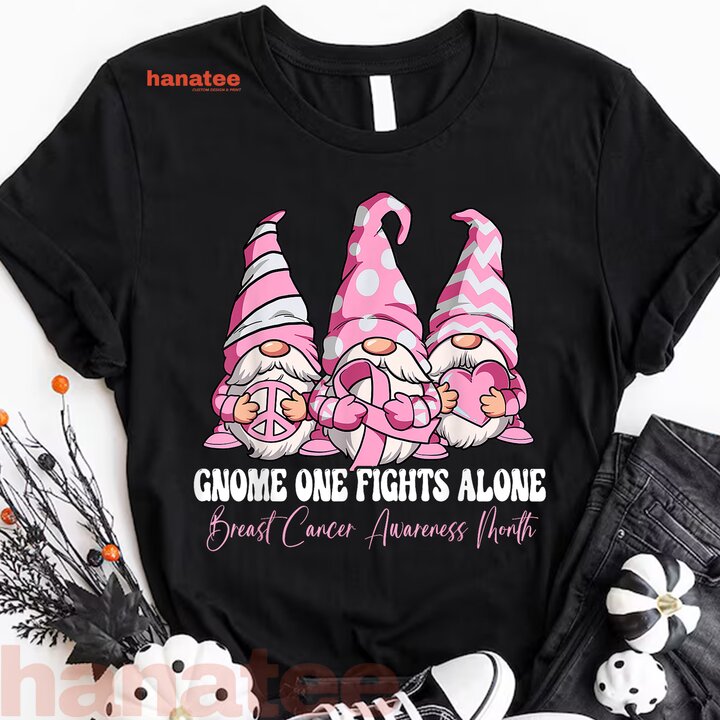 Gnome One Fights Alone Breast Cancer Awareness  