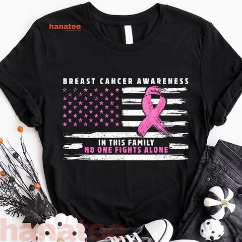 Nobody Fights Alone Pink Ribbon Breast Cancer 