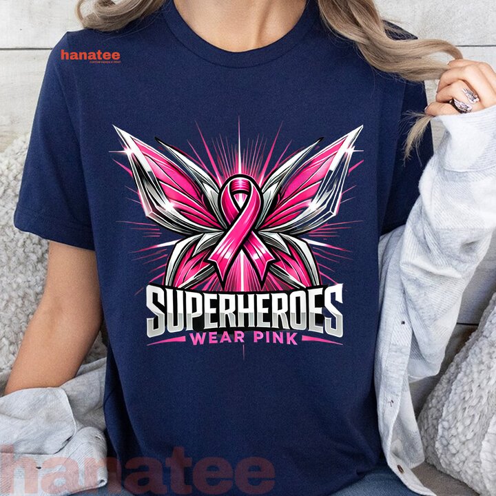 Superheroes Wear Pink Breast Cancer  