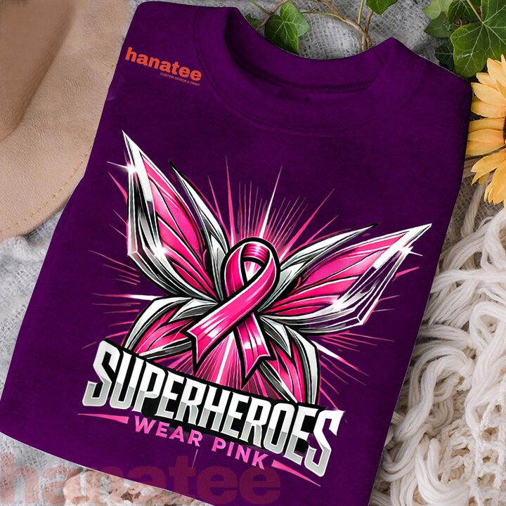 Superheroes Wear Pink Breast Cancer  