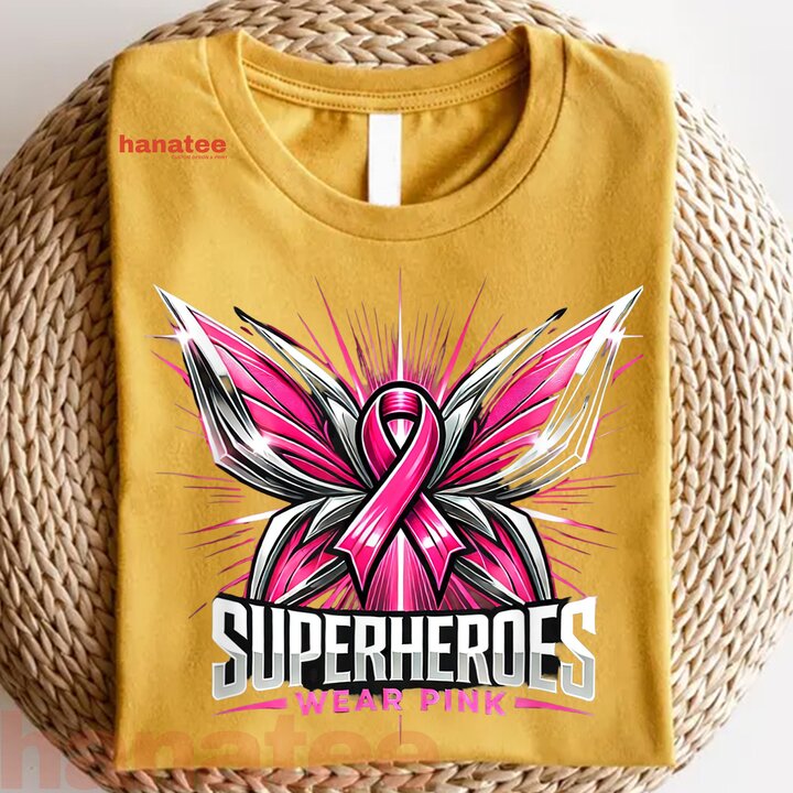 Superheroes Wear Pink Breast Cancer  