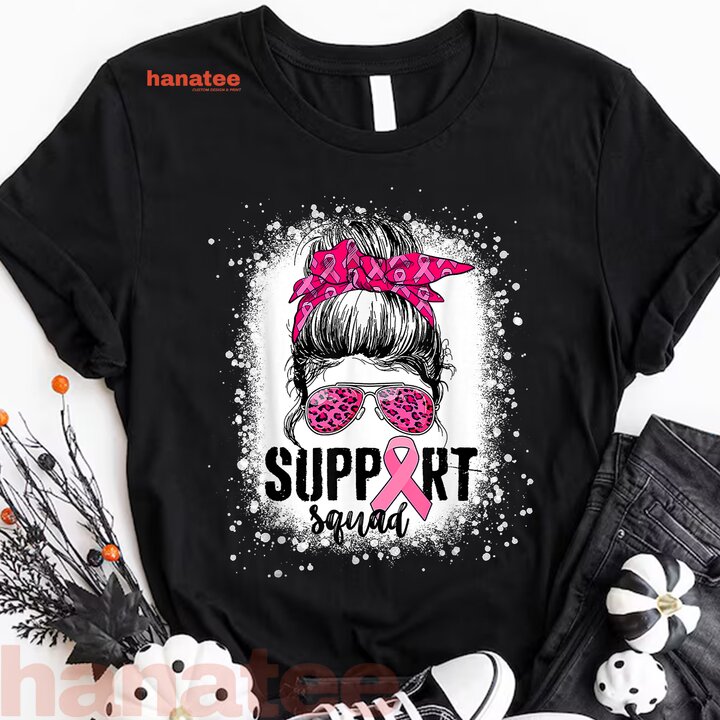 Messy Bun Pink Warrior Breast Cancer  