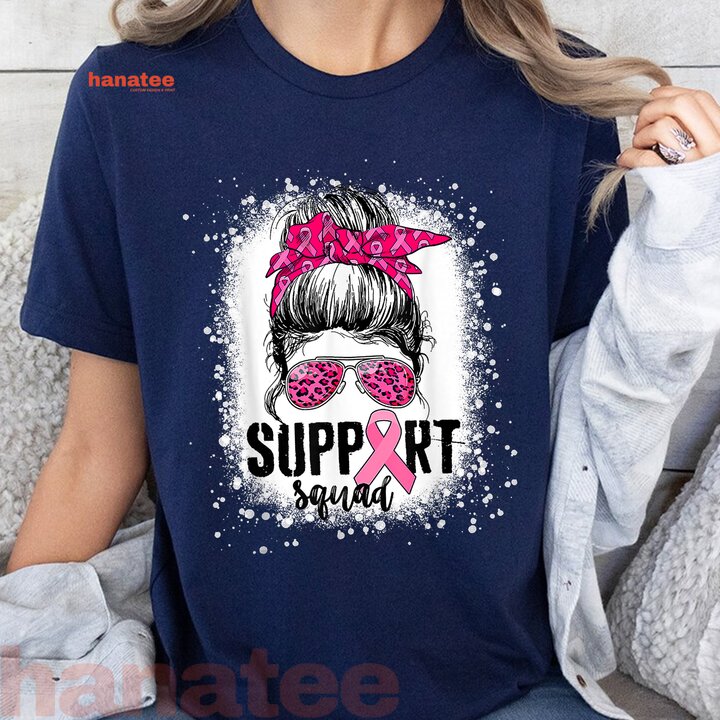 Messy Bun Pink Warrior Breast Cancer  