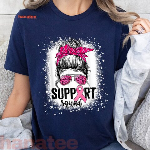 Messy Bun Pink Warrior Breast Cancer  
