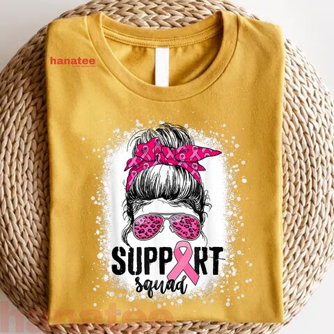Messy Bun Pink Warrior Breast Cancer  