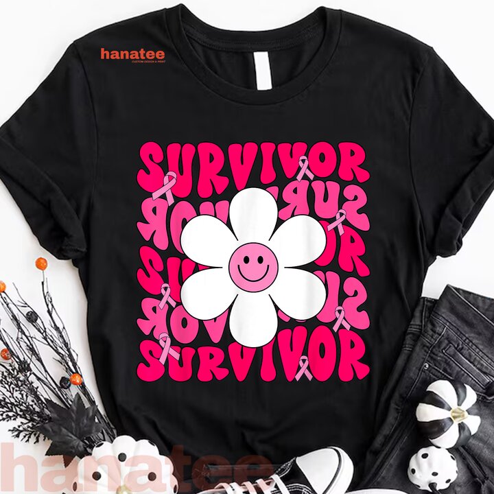 Survivor Breast Cancer Retro Groovy 