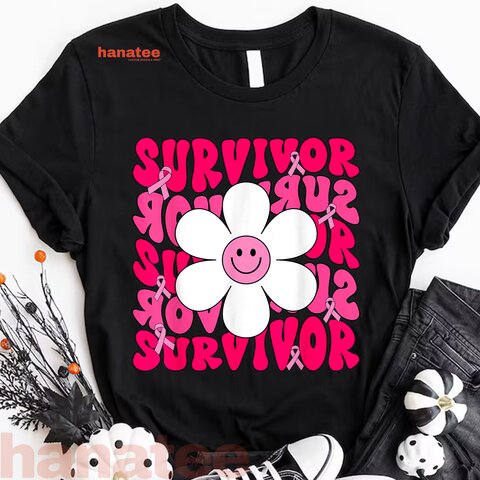 Survivor Breast Cancer Retro Groovy 