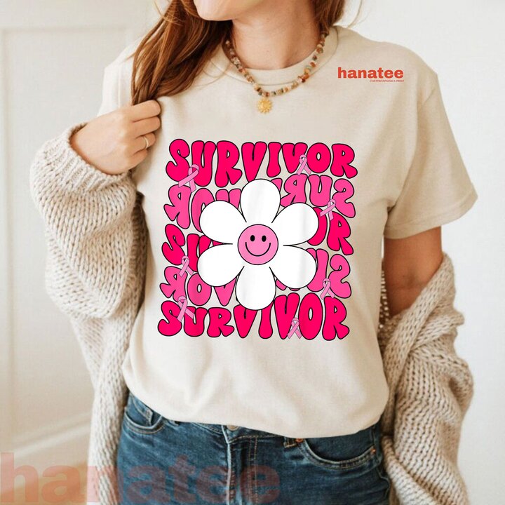 Survivor Breast Cancer Retro Groovy 