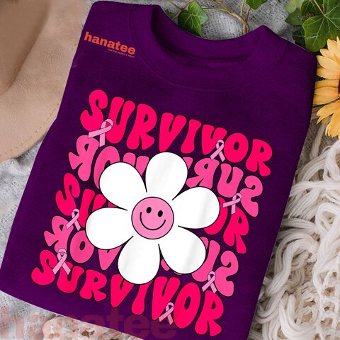 Survivor Breast Cancer Retro Groovy 