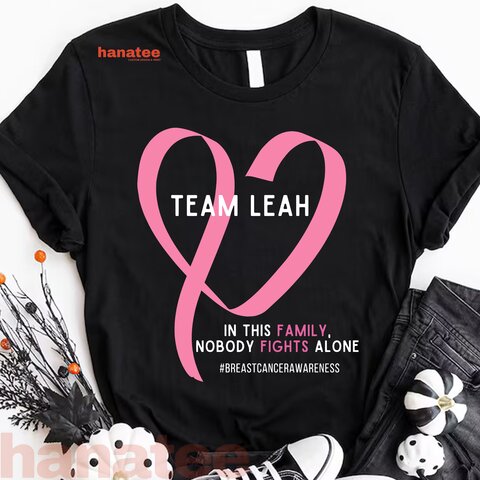 Custom Name - Nobody Fights Alone Breast Cancer