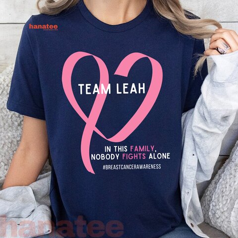 Custom Name - Nobody Fights Alone Breast Cancer