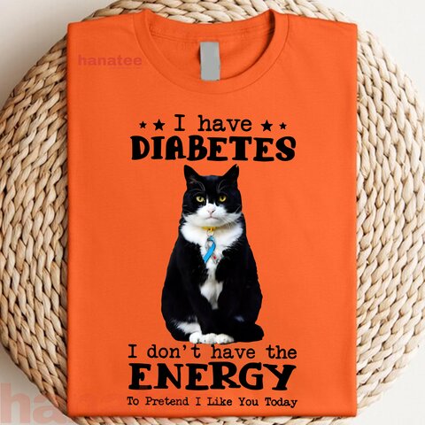 I Have Diabetes Black Cat