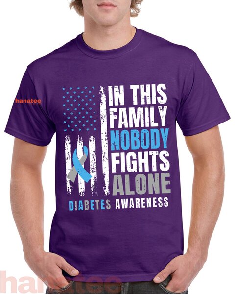 In This Family Nobody Fights Alone Diabetes Awareness