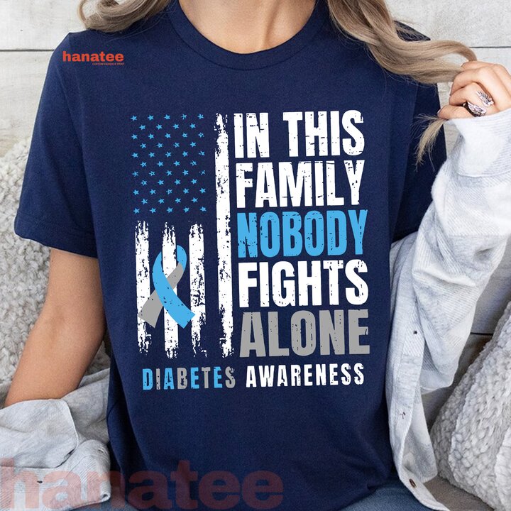 In This Family Nobody Fights Alone Diabetes Awareness