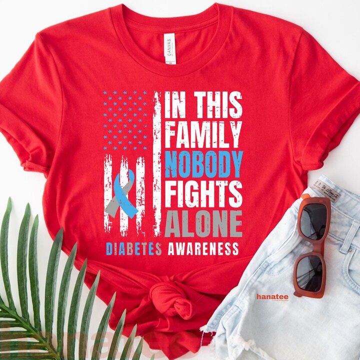 In This Family Nobody Fights Alone Diabetes Awareness