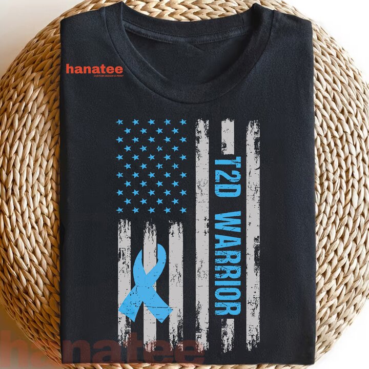 T2D Warrior Diabetes Awareness American Flag