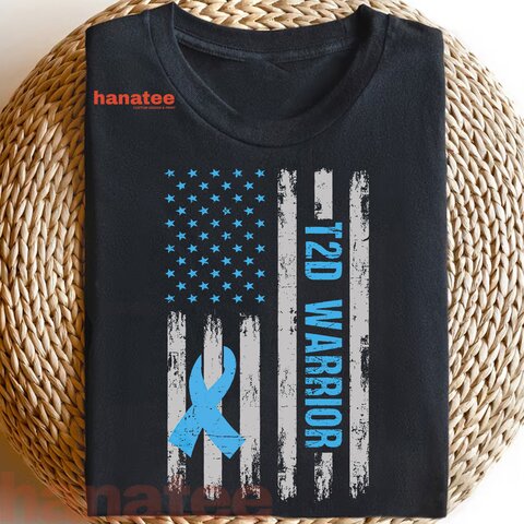 T2D Warrior Diabetes Awareness American Flag