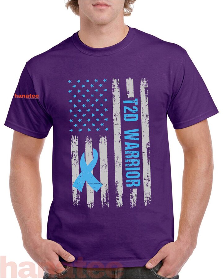 T2D Warrior Diabetes Awareness American Flag