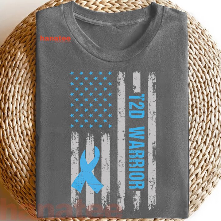 T2D Warrior Diabetes Awareness American Flag