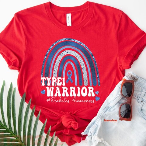 Type 1 Warrior Diabetes Awareness Rainbow