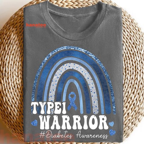 Type 1 Warrior Diabetes Awareness Rainbow
