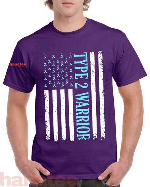 Type 2 Warrior Diabetes Awareness Flag Style