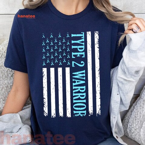 Type 2 Warrior Diabetes Awareness Flag Style