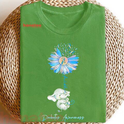 Faith Cute Elephants Sunflower Diabetes Awareness