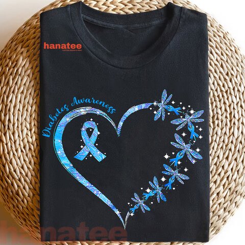 In November We Wear Blue Cure Diabetes Awareness Love Heart