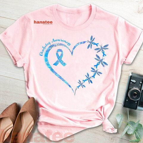 In November We Wear Blue Cure Diabetes Awareness Love Heart