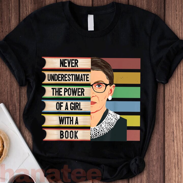 Feminist Ruth Bader Ginsburg RBG Quote Girl With Book 