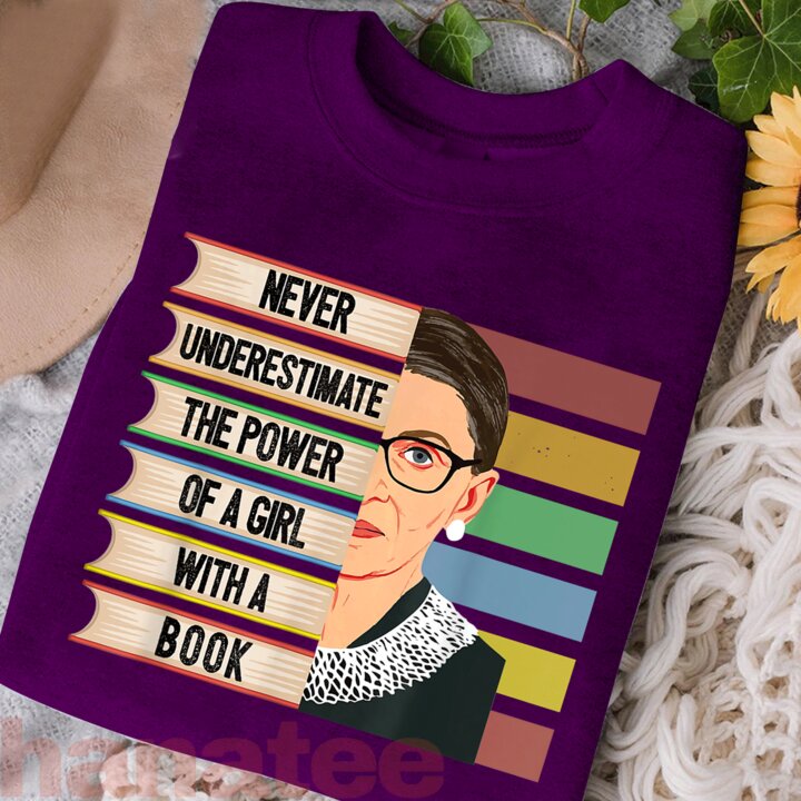 Feminist Ruth Bader Ginsburg RBG Quote Girl With Book 