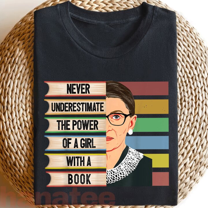Feminist Ruth Bader Ginsburg RBG Quote Girl With Book 