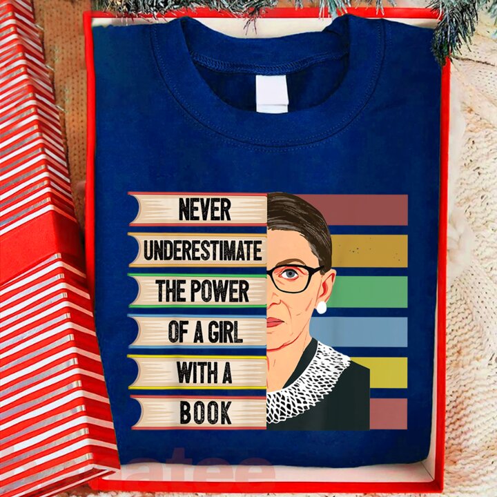 Feminist Ruth Bader Ginsburg RBG Quote Girl With Book 