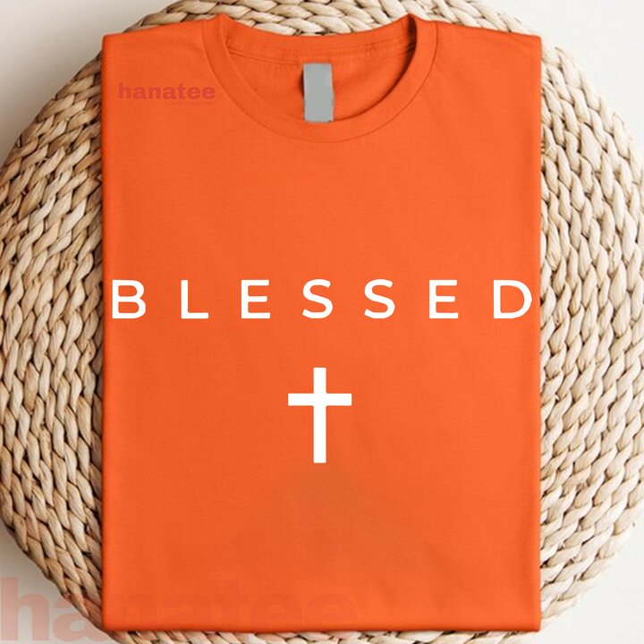 Blessed Cross Subtle Christian Minimalist Religious Faith