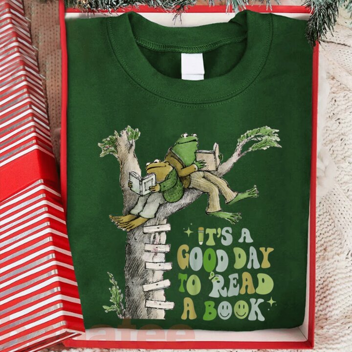 It's A Good Day To Read A Book Frog