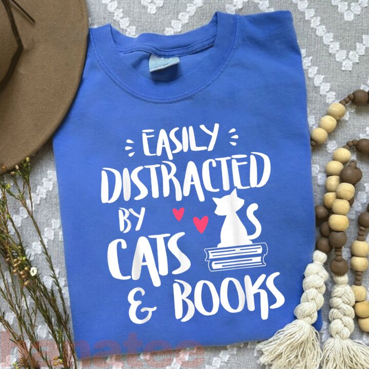Easily Distracted By Cats And Book 