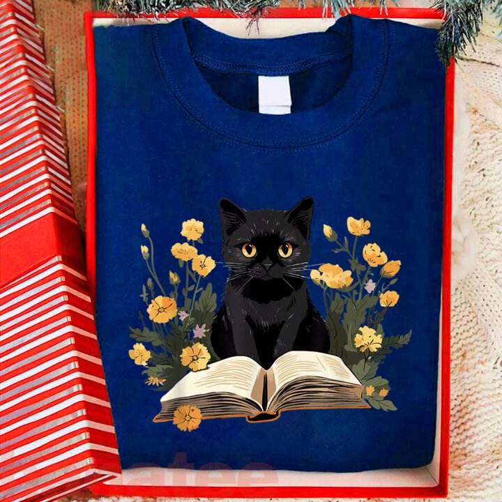 Cat Reading Book In Garden