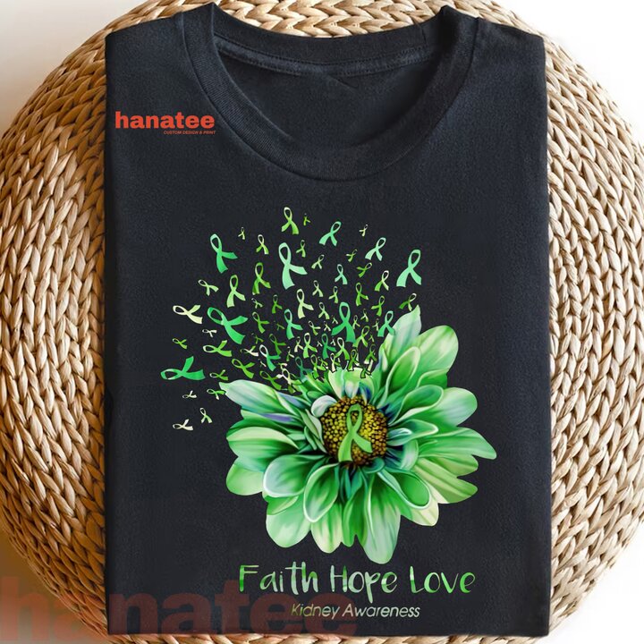 Green Flower Kidney Awareness
