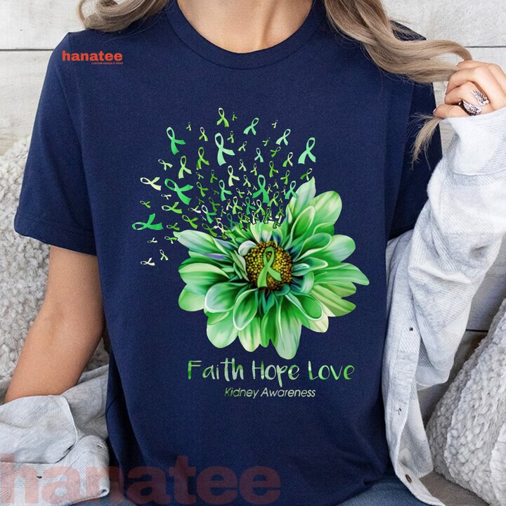 Green Flower Kidney Awareness