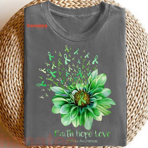 Green Flower Kidney Awareness