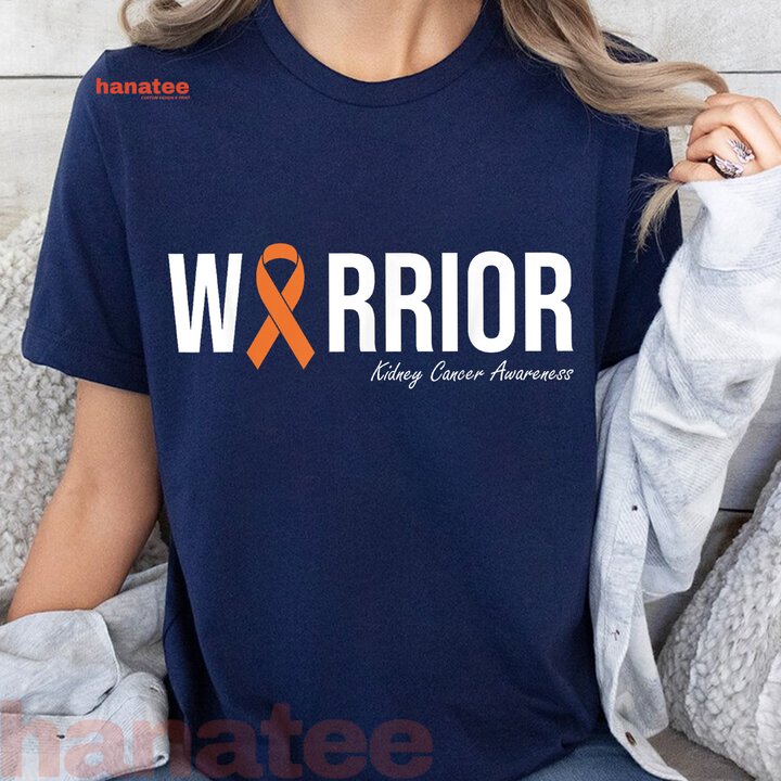 Kidney Cancer Awareness Orange Ribbon 
